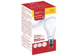 Лампа светодиодная АБВ LED лайт A60 12W E27 3000K