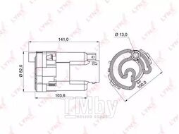 Фильтр топливный HYUNDAI Getz(TB) 1.1-1.6 02-06 LYNXauto LF-991M