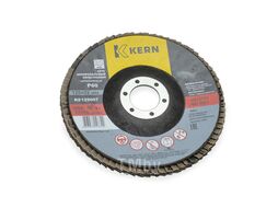 Круг шлифовальный лепестковый 125x22мм, P60, циркониевый, INOX KERN KE129007