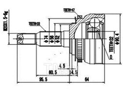 ШРУС внешний DAEWOO Nubira 1.6 99-01/Tacuma 2.0 00-01 AYWIPARTS AW1511123A