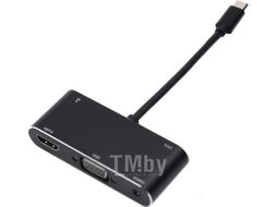 Кабель/переходник ATcom AT2810 Type-C(m) - HDMI+VGA+USB (0.1м)