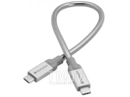 Кабель Verbatim USB Type-C - USB Type-C / 48867 (0.3м, серебристый)