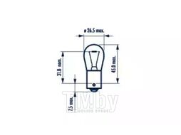 Автолампа (176383000) (176383, 10шт./кор.) PY21W 12V 21W BAU15s AMBER, Оранжевая NARVA 17638