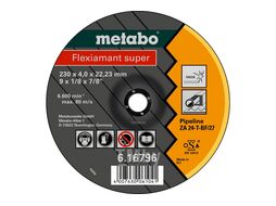 Диск шлифовальный 230х4х22, по металлу, 6 600 об/мин METABO 616796000