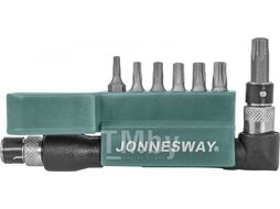 Комплект вставок-бит 1/4"DR TORX®, T10-T40, c Г-образным приводом, 8 предметов Jonnesway S08H2S8S