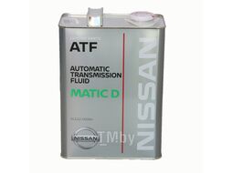 Трансмиссионное масло NISSAN 4L Matic Fluid D для АКПП, и N-CVT (Аналог KLE22-0000401) KLE2200004