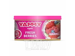 Ароматизатор с растит. наполнителем YAMMY Органик, баночка, аромат "Fresh Berries" 42 гр, Корея D019