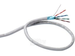 Кабель ExeGate FUTP4-C5e-CCA-S24-IN-PVC-GY-305 FTP 4 пары кат.5e CCA, 24AWG, экран, бухта 305м, серый, PVC EX190970RUS