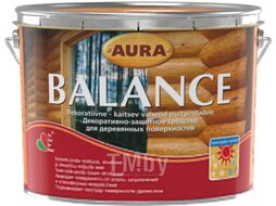 Защитно-декоративный состав Aura Wood Balance (9л, дуб)