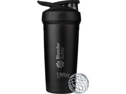 Шейкер спортивный Blender Bottle Strada Stainless Steel Full Color / BB-STSS-FCBL (черный)