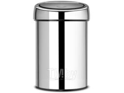 Мусорное ведро Brabantia Touch Bin / 363962 (3л, стальной полированный)