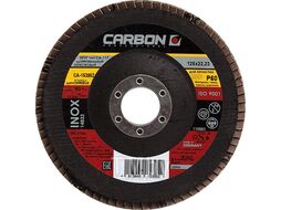 Круг шлифовальный лепестковый CARBON 125x22мм, P80, циркониевый INOX CA-110902