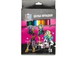 Набор цветных карандашей Hatber Школа Монстров Monster High / BKc 18556 (18шт)