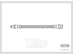 Шланг тормозной MERCEDES-BENZ W123, W124, W126, W201 Front L=370 CORTECO 19018510