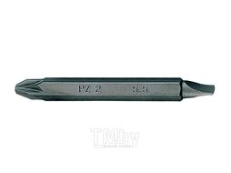 Бита двухсторонняя 1/4" pozidriv/шлицевая №1*4.5 60мм King Tony 1360451Z