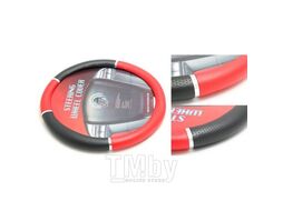 Чехол руля KD-71030RD-M (Black/red) .KING