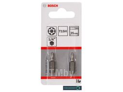 Насадка-бита для шурупов Security-Torx Extra-Hart T15H 25мм (2шт) 2.608.522.010 BOSCH