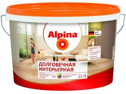 Краска ВД-ВАЭ Alpina Долговечная интерьерн. База 1,белая,(14,4кг) 10 л