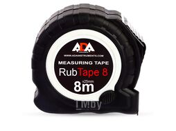 Рулетка ударопрочная ADA RubTape 8 с полимерным покрытием ленты (сталь, с двумя СТОПами, 8 м) А00157