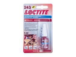 Фиксатор резьбы LOCTITE 243: фиксатор резьбы средней прочности, фиксирует болты, гайки, шпильки, предотвращая их ослабление из-за вибрации, герметизирует резьбы, 5 мл 1370555