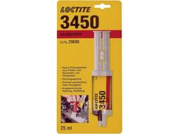 Клей LOCTITE 3450: эпоксидный двухкомп. (+отверд.) сталенаполненный клей в шприце для металла, керамики, пластмассы и дерева, раб.темп.:-55C+100С, 25 мл 1885784