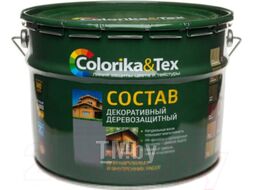 Защитно-декоративный состав Colorika & Tex 10л (макассар)