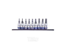 Набор торцевых насадок KING TONY 1/4", TORX, Т8-Т40 мм, L = 37 мм, 9 предметов 2109PR