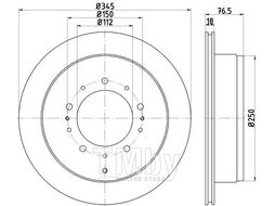 Тормозной диск Toyota Land Cruiser 2008- TEXTAR 92198503