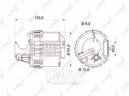 Фильтр топливный MITSUBISHI Outlander I 2.0-2.4 03-06, Dion 1.8-2.0 99-05 LYNXauto LF-364M