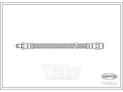 Шланг тормозной AUDI 80 , VW GOLF II, III, PASSAT II, III, T4, VENTO Rear (L=160) CORTECO 19018184