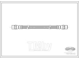 Шланг тормозной BMW 5 E34, 4 E32, VOLVO 850 C, V, S, 70 Rear L=224 CORTECO 19018648