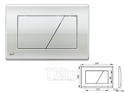 Кнопка для инсталляции (хром - глянцевая), Alcaplast M171