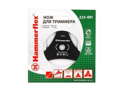 Нож для триммера Hammer Flex 223-001 закаленная сталь, 3 зуба, толщина 1,4 мм, d=300 мм