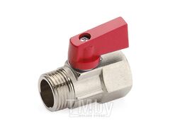 Кран шаровый MINI 1/2" нар.-вн. красная ручка General Fittings