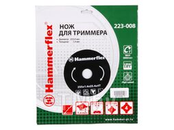 Нож для триммера Hammer Flex 223-008 закаленная сталь, круглый, 4 зуба, толщина 1,4 мм, d=255 мм