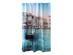 Занавеска для ванной Curtain-Venice "Венеция", размер 180*180см Рыжий кот 000873