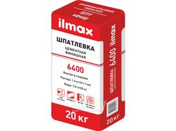 Шпатлевка цементная ILMAX 6400 белая, 20кг 46 474