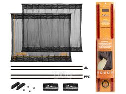 Шторки солнцезащитные раздвижные AIRLINE L (ДxВ: 60x47-53см), цвет черный ASPSS10