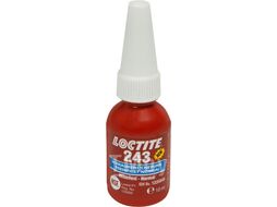 Фиксатор резьбы LOCTITE 243: фиксатор резьбы средн. прочности, фиксирует болты, гайки, шпильки, предотвращая их ослабление из-за вибрации, герметизирует резьбы, 10 мл 1918987