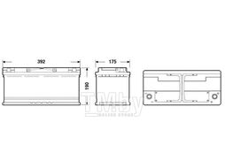 Аккумуляторная батарея 105Ah DETA Start-Stop AGM 12V 105AH 950A ETN 0(R+) B13 392x175x190mm 27kg DK1050