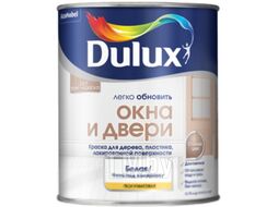 Краска Dulux Окна и Двери (750мл, белый полуматовый)