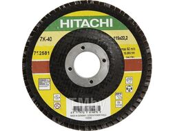 Круг шлифовальный лепестковый Hitachi 115х22мм, P60, циркониевый INOX H-K/752582