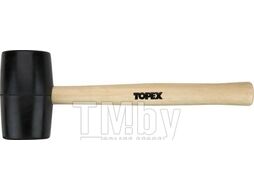 Киянка резиновая черная TOPEX d50мм, 340г, деревянная рукоятка A-02A343