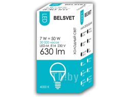 Светодиодная лампа Belsvet LED-M G45 7W 4000 K E14