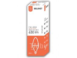 Лампа светодиодная BELSVET LED-М Свеча C37 7W 3000 К E14