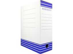 Коробка архивная Koroboff 322х120х240 (белый/синяя печать)