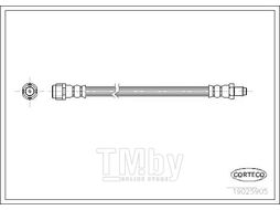 Шланг тормозной MERCEDES-BENZ W202, W203, W208, W209, W210 Rear L=387 CORTECO 19025905