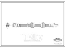 Шланг тормозной MERCEDES-BENZ M-CLASS W164 2005- Rear CORTECO 19035289