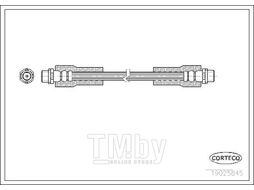 Шланг тормозной AUDI A4 B5, A6 C5, VW PASSAT B5 Front L=320 CORTECO 19025845