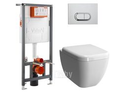 Комплект Vitra L-box Shift Rimex: унитаз+инсталляция+кнопка+сиденье (9855B003-7200)